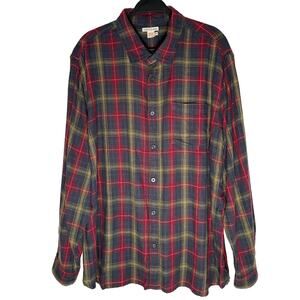 Carbon2Cobalt Men's Button Up Flannel Shirt Upper Echelon Long Sleeve Plaid XL